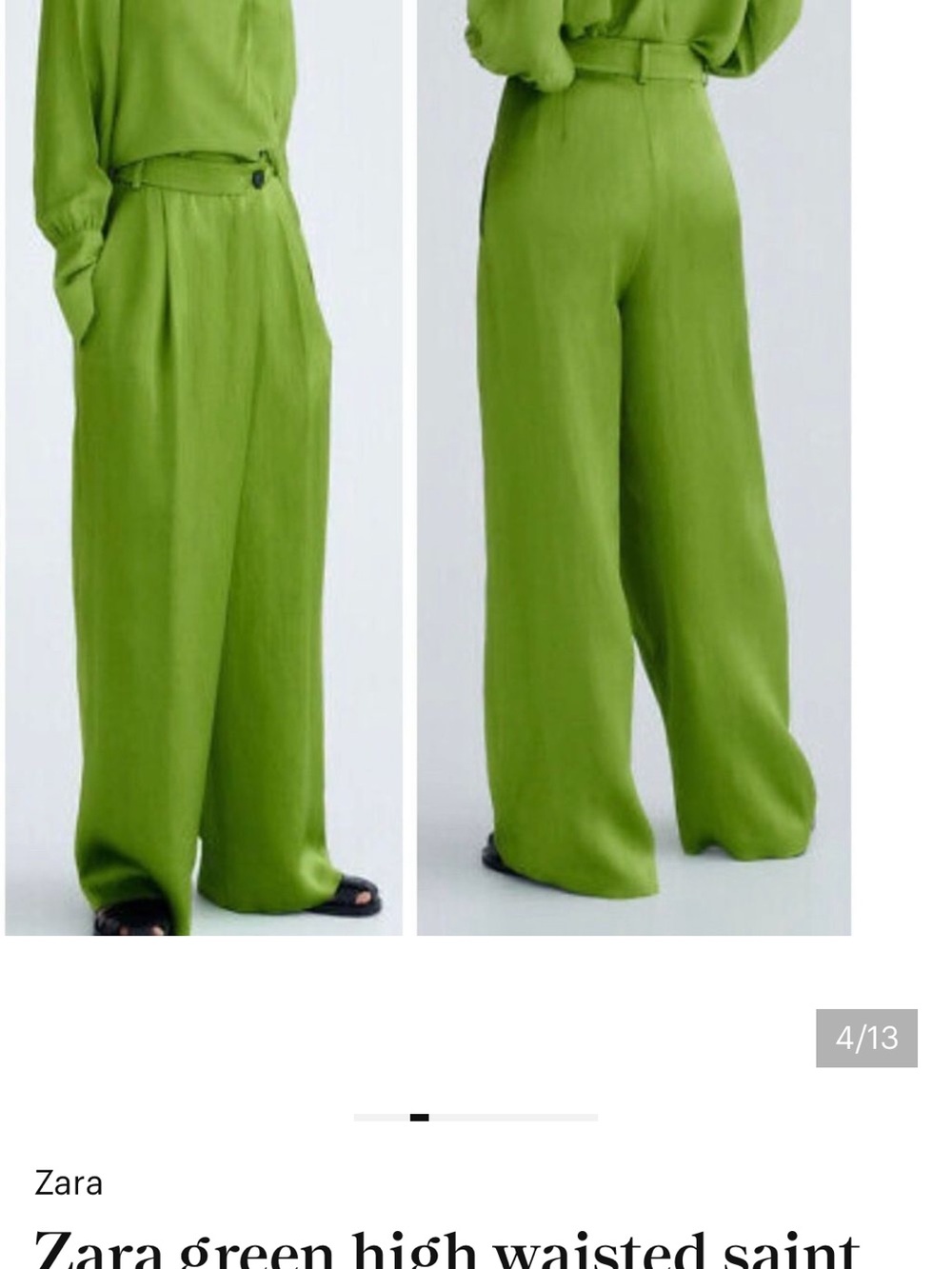 Set - Zara Green coord. Blouse and pants🩲 - Picture 3 of 3